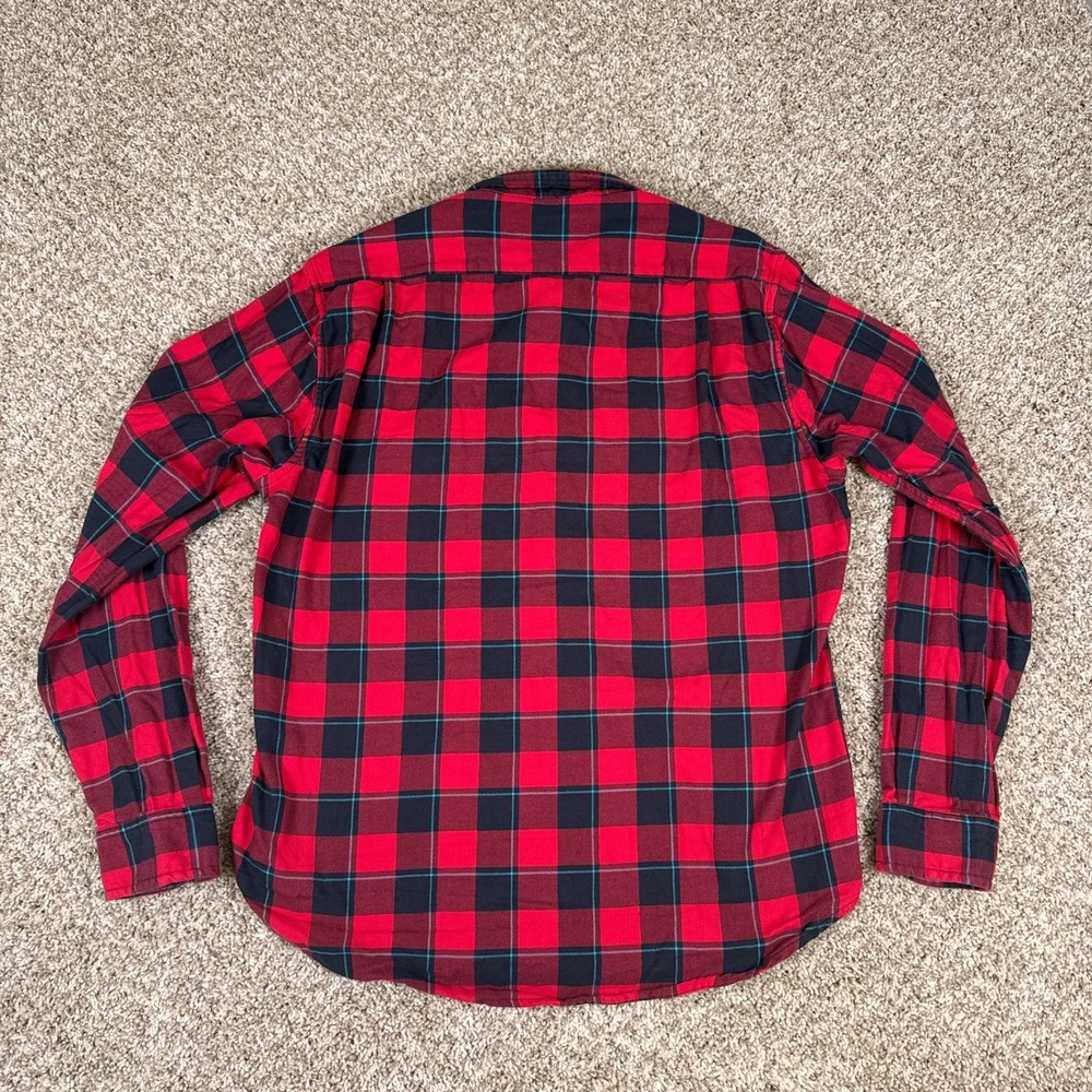 Bonobos Shirt Mens XL Red Black Plaid Flannel Button Up Long Sleeve Slim Fit - Picture 10 of 13